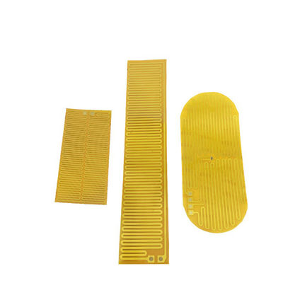 Elemento de calefacción del Polyimide del metal del OEM flexible con forma especial del color negro amarillo