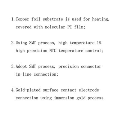 1.5V Polyimide Heater Element, tipo flexible película de la calefacción de C USB con forma especial
