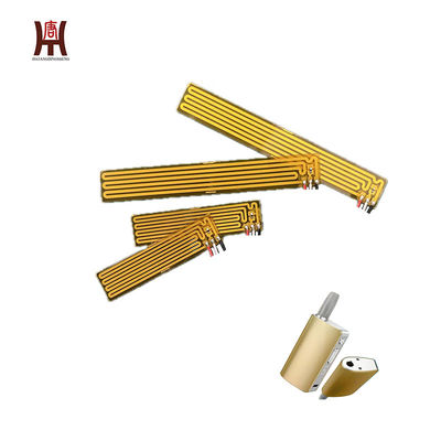 Calentador eléctrico de película flexible y flexible de 9*37 mm de poliamida ultra delgada